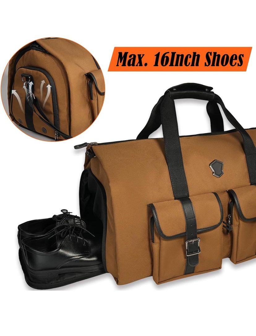 Garment Duffle Bags For Travel,10-Pockets Carry On Garment Bag