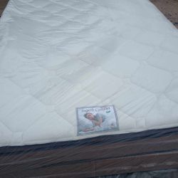 Brand New Queen Size Pillowtop Mattress Included Box Spring.