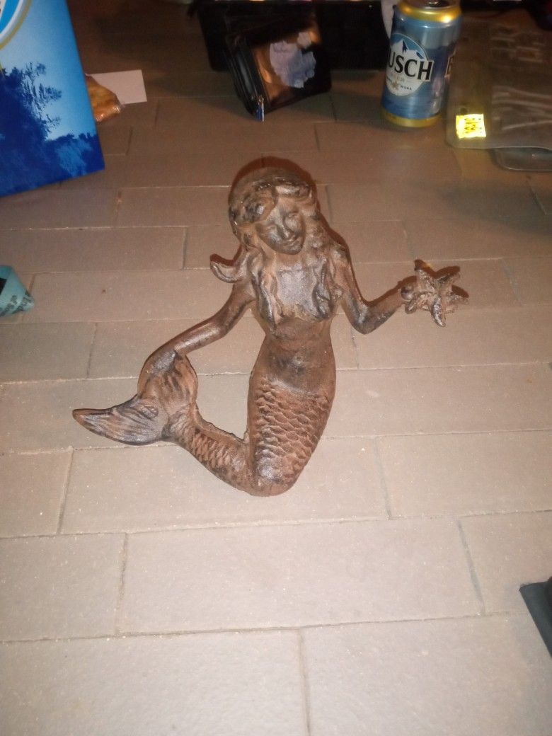 Mermaid Figurine Brass