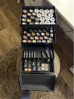MAC train case full of make up