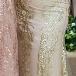 **Beautiful Champagne Formal Dress**