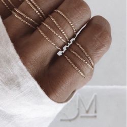 NEW James Michelle TWIST stacking Ring. Silver.   Sz 4.5/5 