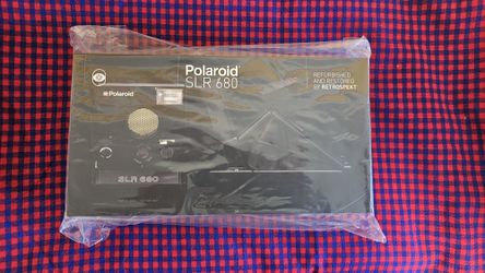 SLR 680 Polaroid Land Camera Folding w/ Flash Bar And Carry Bag Professionally Refurbished
