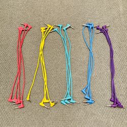 Musician's Gear 1/4"-1/4" Patch Cable 20-Pack, 17" Each Angled