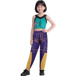 Kids Girls Demon Hunters  Zoey Cosplay Costume Singer Dress Halloween 