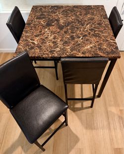 5 Piece High Dining Table & Chair Set