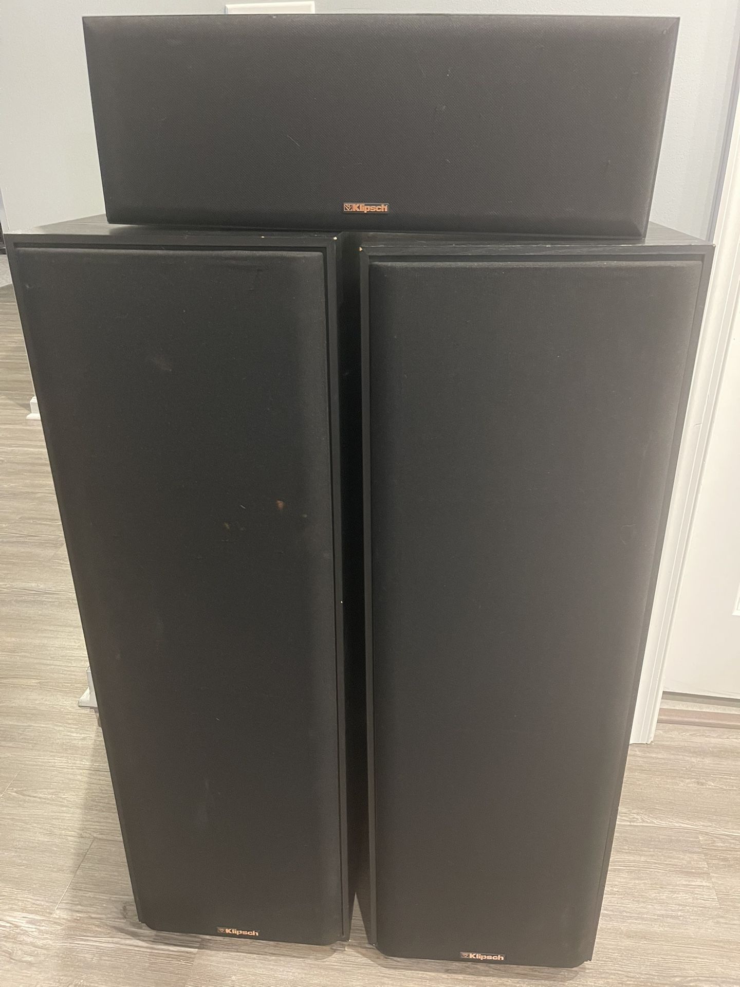 Klipsch KG 5.5 KM6 Black Satin Floor Standing Speakers & KV-1 Center Vintage