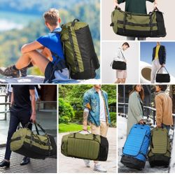 30”Folding Duffle Backpack with 2 Wheels,Travel Bag