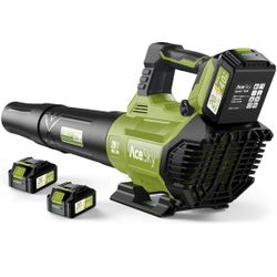 Leaf Blower Cordless - 2025 Update 150000RPM & 3 Speed Levels Electric Leaf Blower with 2 x 4.0Ah Battery and Charger, Extension Tube Blower for Lawn 
