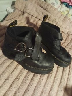 Dr. Martens Black Leather Platform Boots