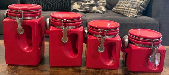 Ceramic Canisters 4 pc
