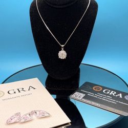 # 86- Round Moissanite Pendant Necklace