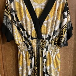 Yellow N Black Dress XL