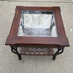 Wooden Glass Coffee Table