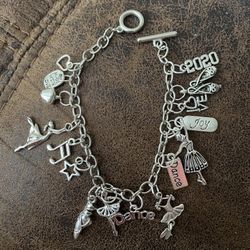 I Love Dance Ballet Charm Bracelet -Handmade -New