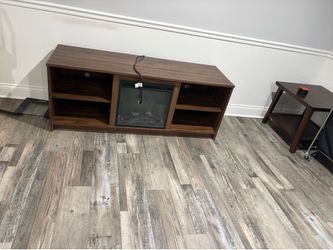 TV stand with heater/flames