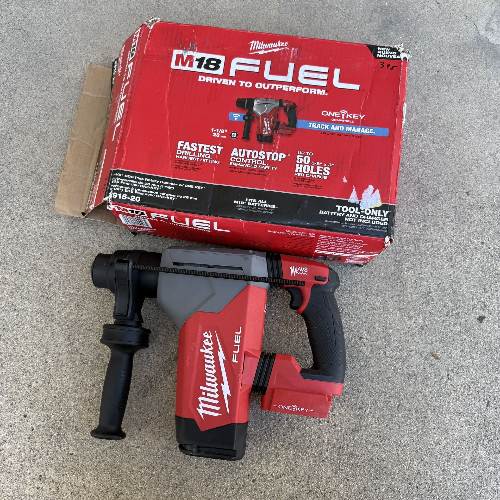 Milwaukee M18 FUEL 18V Lithium-Ion Brushless Cordless SDS-Plus 1-1/8 in. Rotary Hammer Drill (Tool-Only)