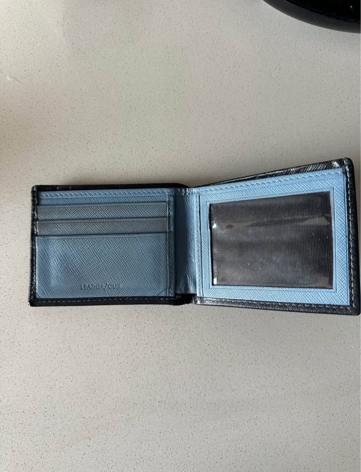 Black/Blue Calvin Klein Leather Wallet