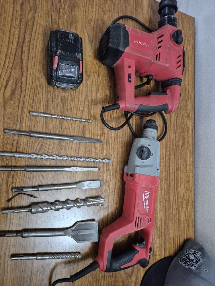 Milwaukee Roto Hammer, Bauer Roto Hammer, Milwaukee Battery