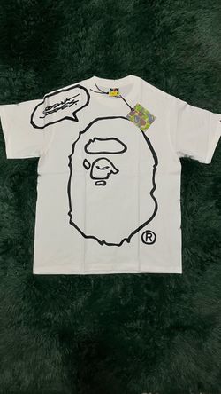 Bathing ape white and black bape t shirt