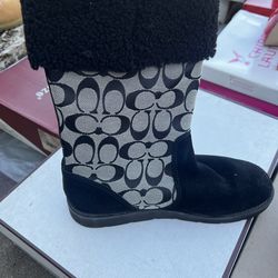 Coach black/grey winter boots