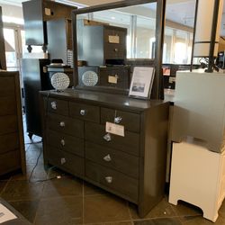 Evan (Gray) Dresser And Mirror