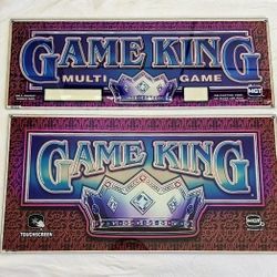 IGT 17" Game King Slot Machine Glass Set 