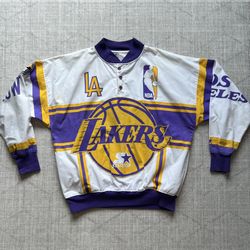 Vintage 1980s Starter NBA Los Angeles Lakers AOP Pullover Sweatshirt