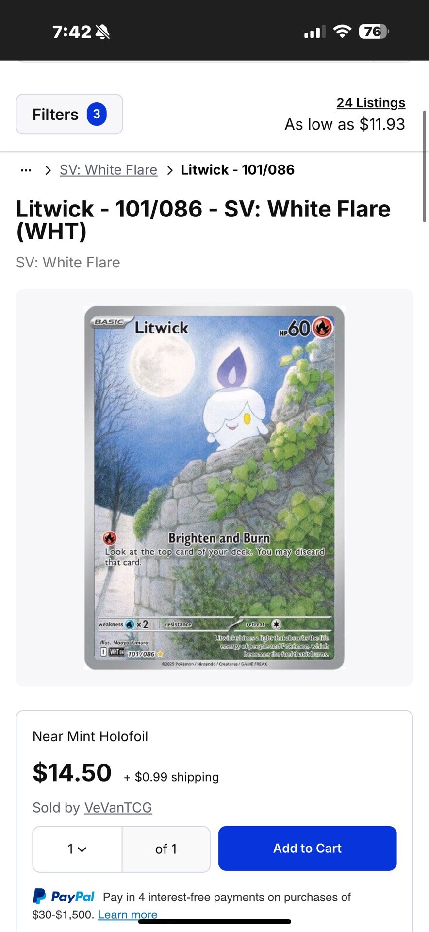 Litwick 14.50$ Near Mint!!