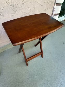 Pair of Wood Folding TV Trays / Accent Tables ($20 for Both)
