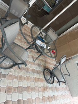 Patio table set
