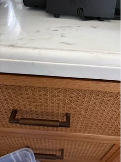 wet bar buffs table with refrigerator