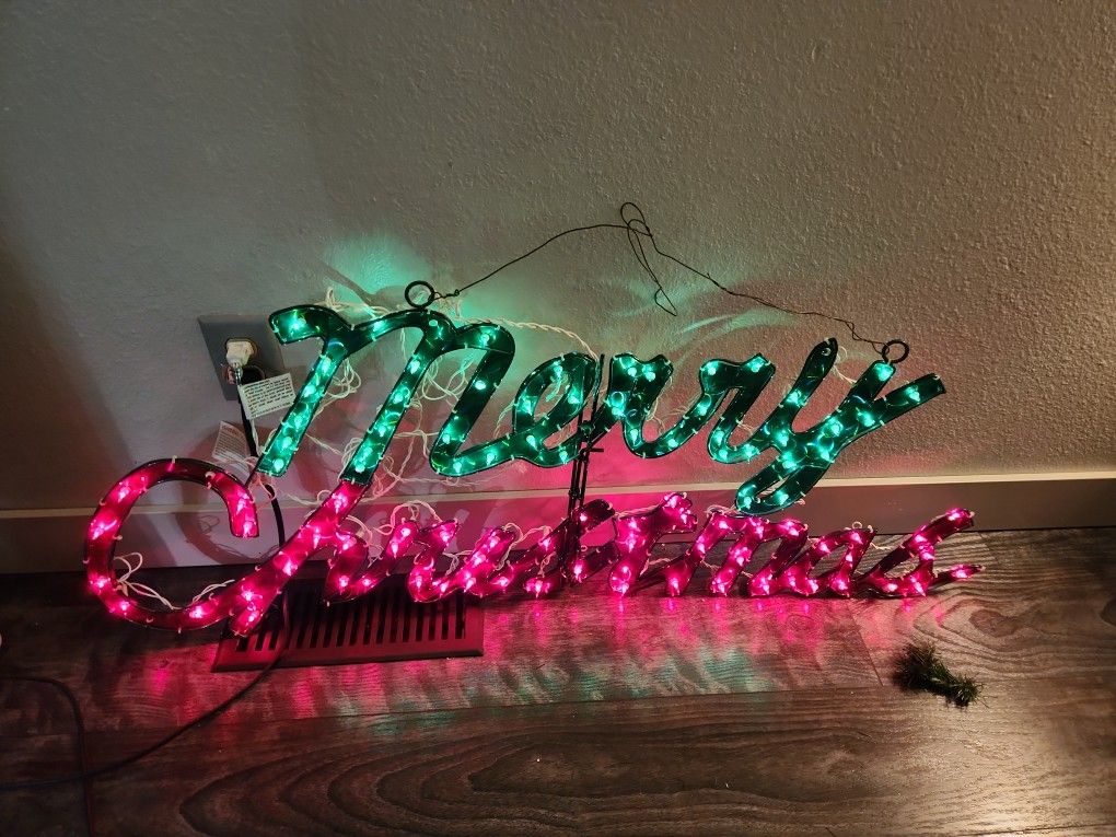 Merry Christmas Lite Sign.