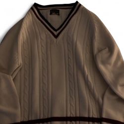 Vintage Knit Cable Red and Blue