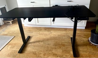 Black Electric Height-Adjustable Standing Desk