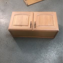Wood Cabinet And Shelves 