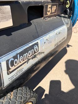Made in USA, Coleman Black Air , max power mate rolling air compressor 5 hp!