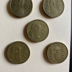 100 Peso coins Mexico