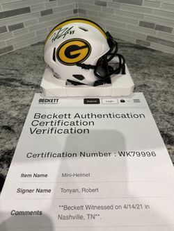 Mini Green Bay Helmet Lunar Eclipse Robert Tonyan 