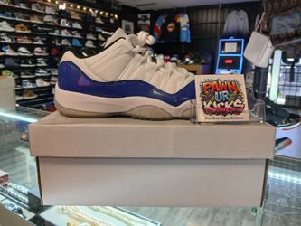 JORDAN 11 RETRO LOW WHITE CONCORD - #AH7860 100 - SIZE 8 - ORIGINAL BOX