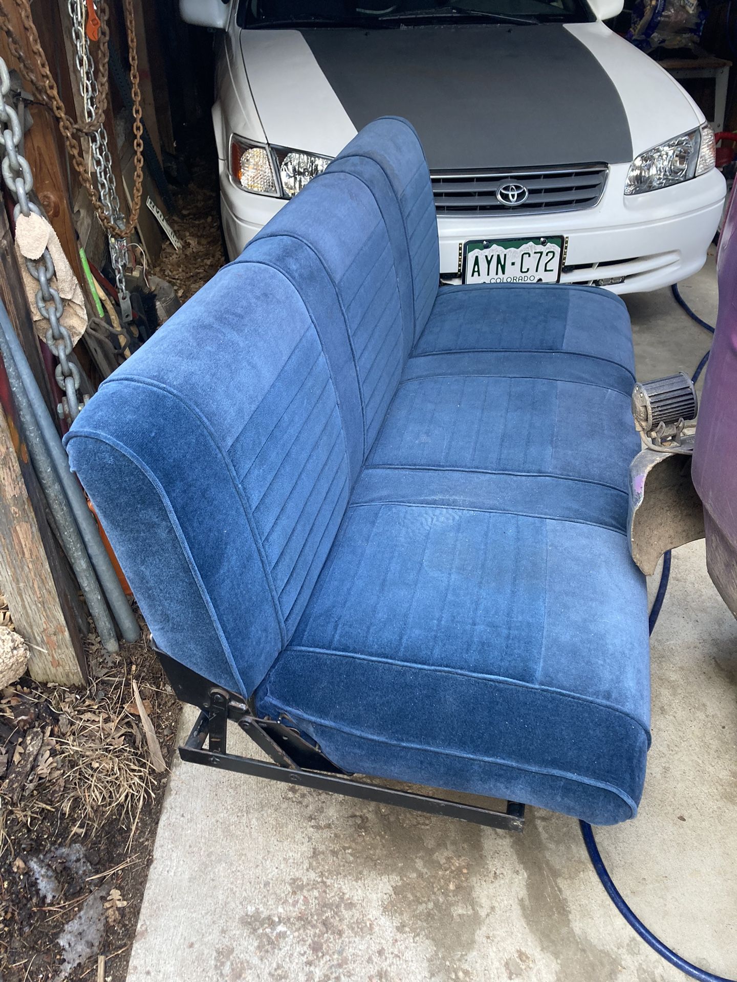 Rear Bench Seat And Folding Bed From GMC G20 Van