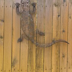 Metal Large Outdoor Wall Decor Gecko