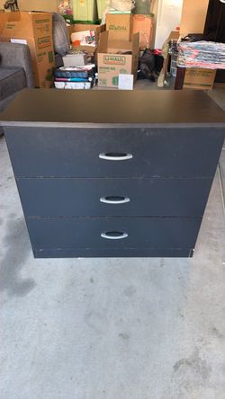 3-Drawer Dresser Dark Gray