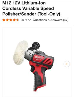 Milwaukee M12 polisher and Sander