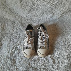 Converse Silver Sparkly Shoes Size 12 New