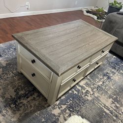 White Coffee Table And Side Table