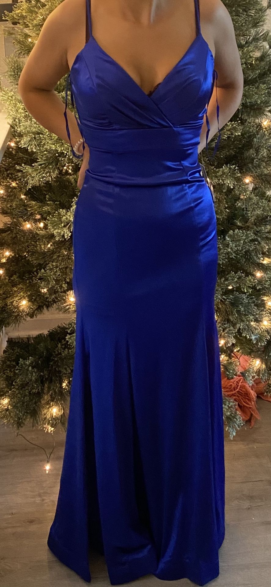 Royal Blue Christmas Gown Size 7