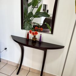 2 Piece Mirror And Entry Stand console table