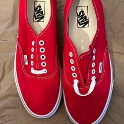 Brand New Red Vans Size 10.5