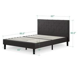 Upholstered queen, size bedframe